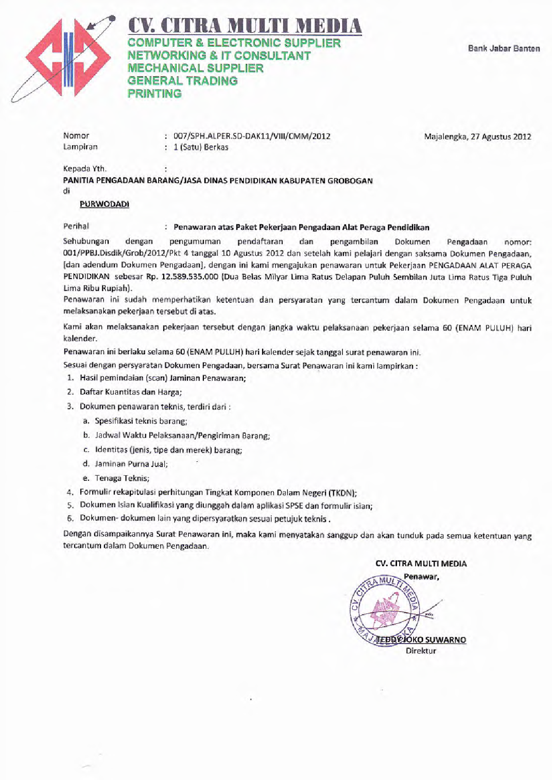 Detail Contoh Surat Dukungan Supplier Nomer 31