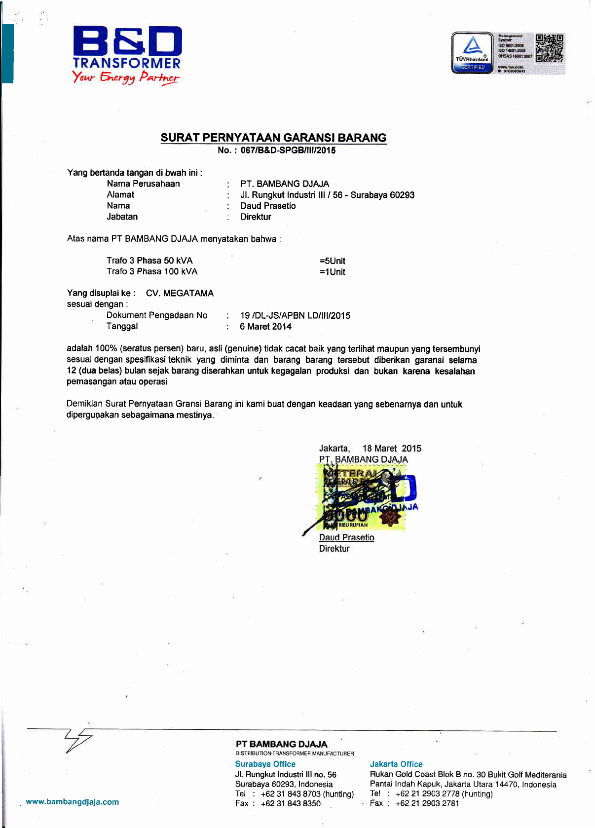 Detail Contoh Surat Dukungan Supplier Nomer 32