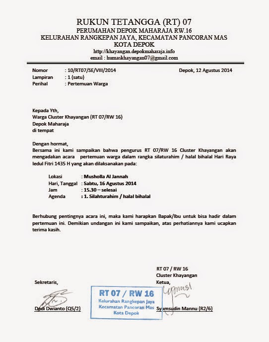 Detail Contoh Surat Edaran Halal Bihalal Nomer 2