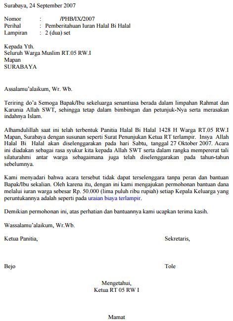 Detail Contoh Surat Edaran Halal Bihalal Nomer 18