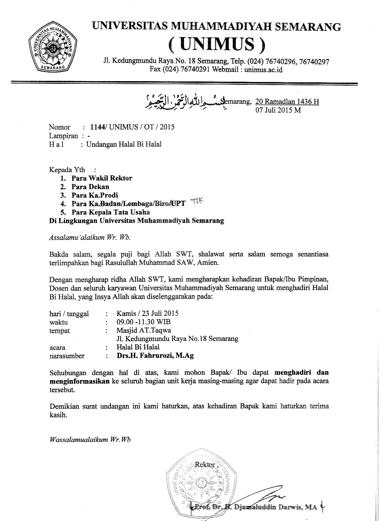 Detail Contoh Surat Edaran Halal Bihalal Nomer 5