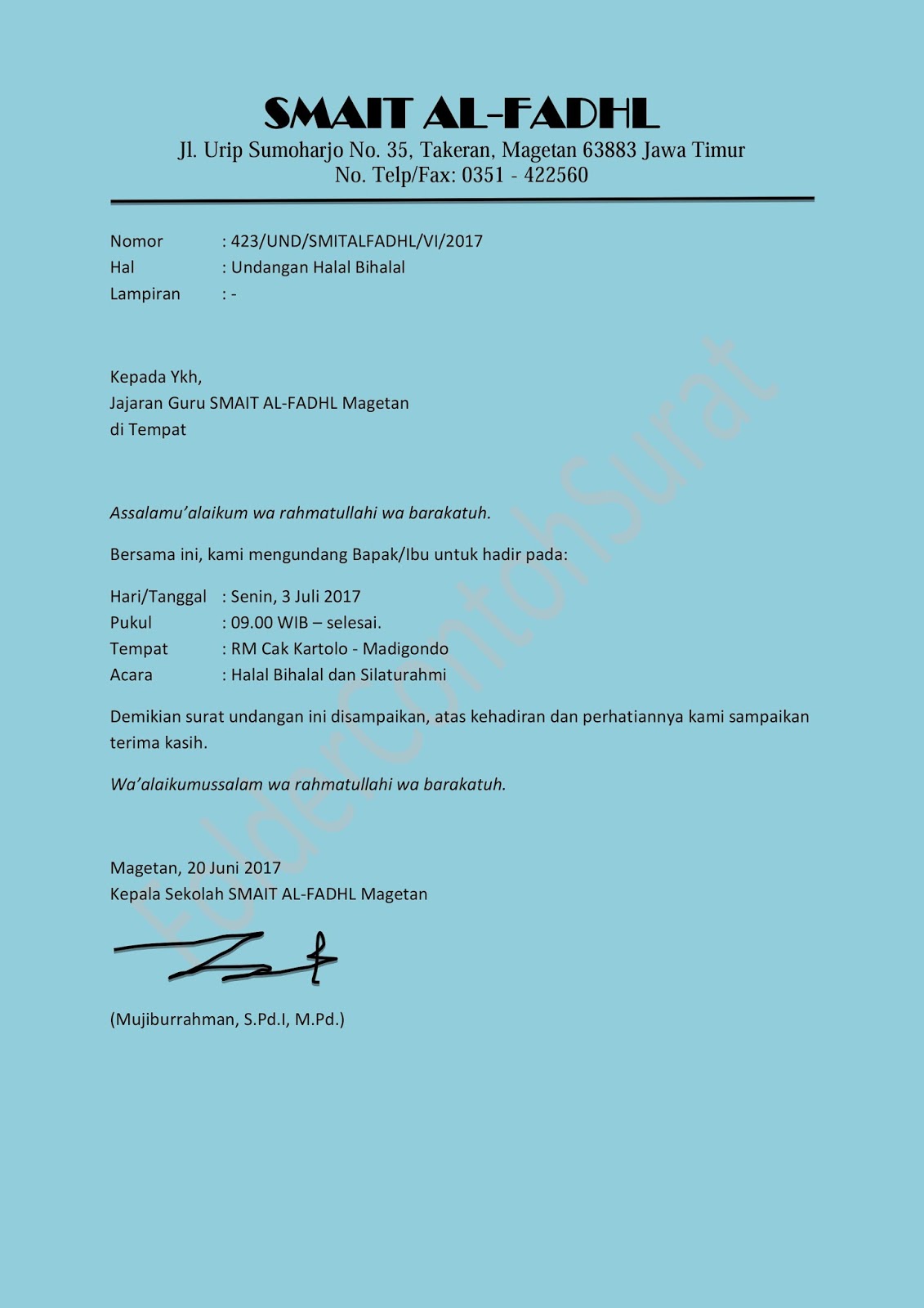 Detail Contoh Surat Edaran Halal Bihalal Nomer 8