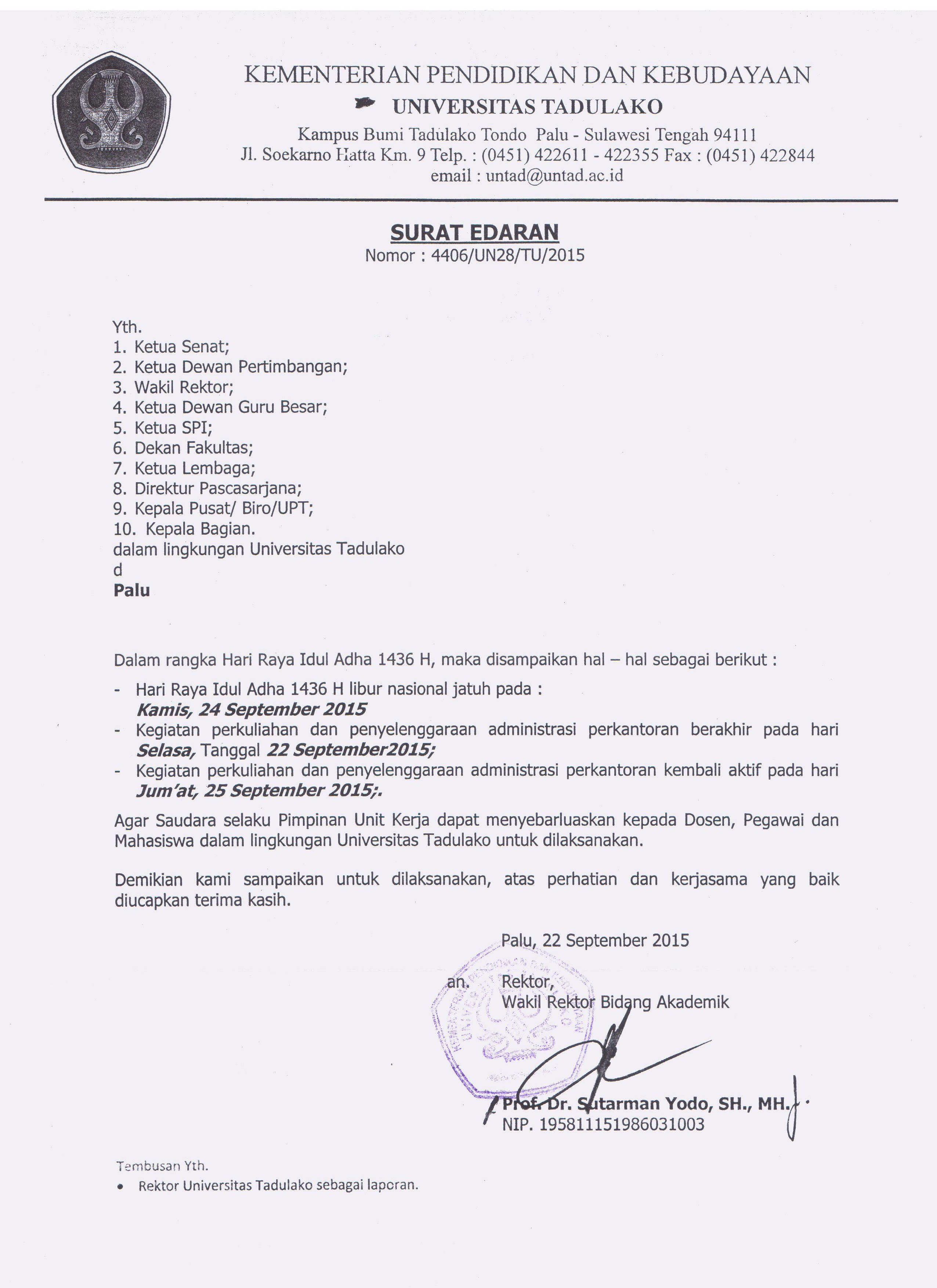 Detail Contoh Surat Edaran Libur Hari Raya Idul Fitri Nomer 2