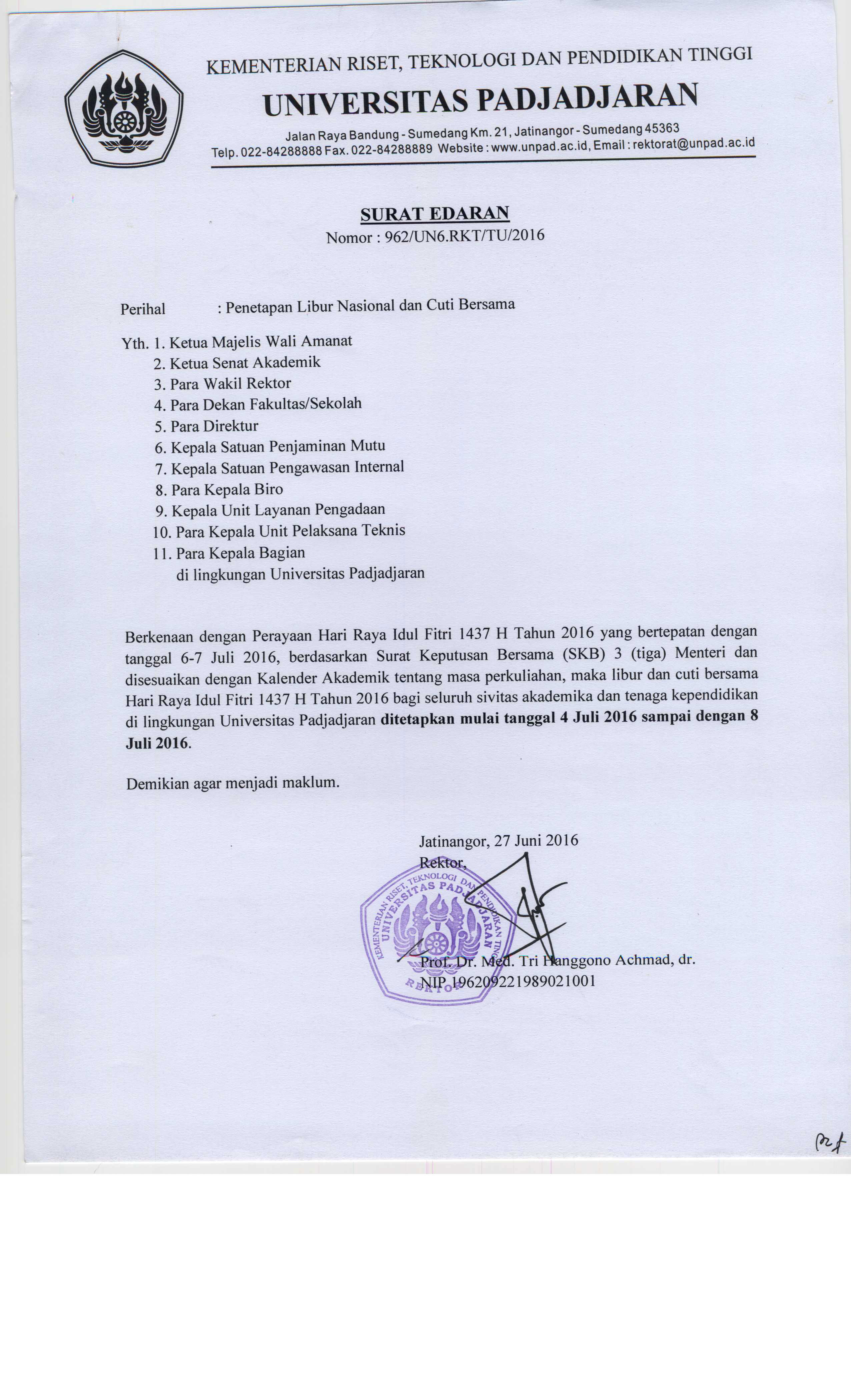 Detail Contoh Surat Edaran Libur Hari Raya Idul Fitri Nomer 14