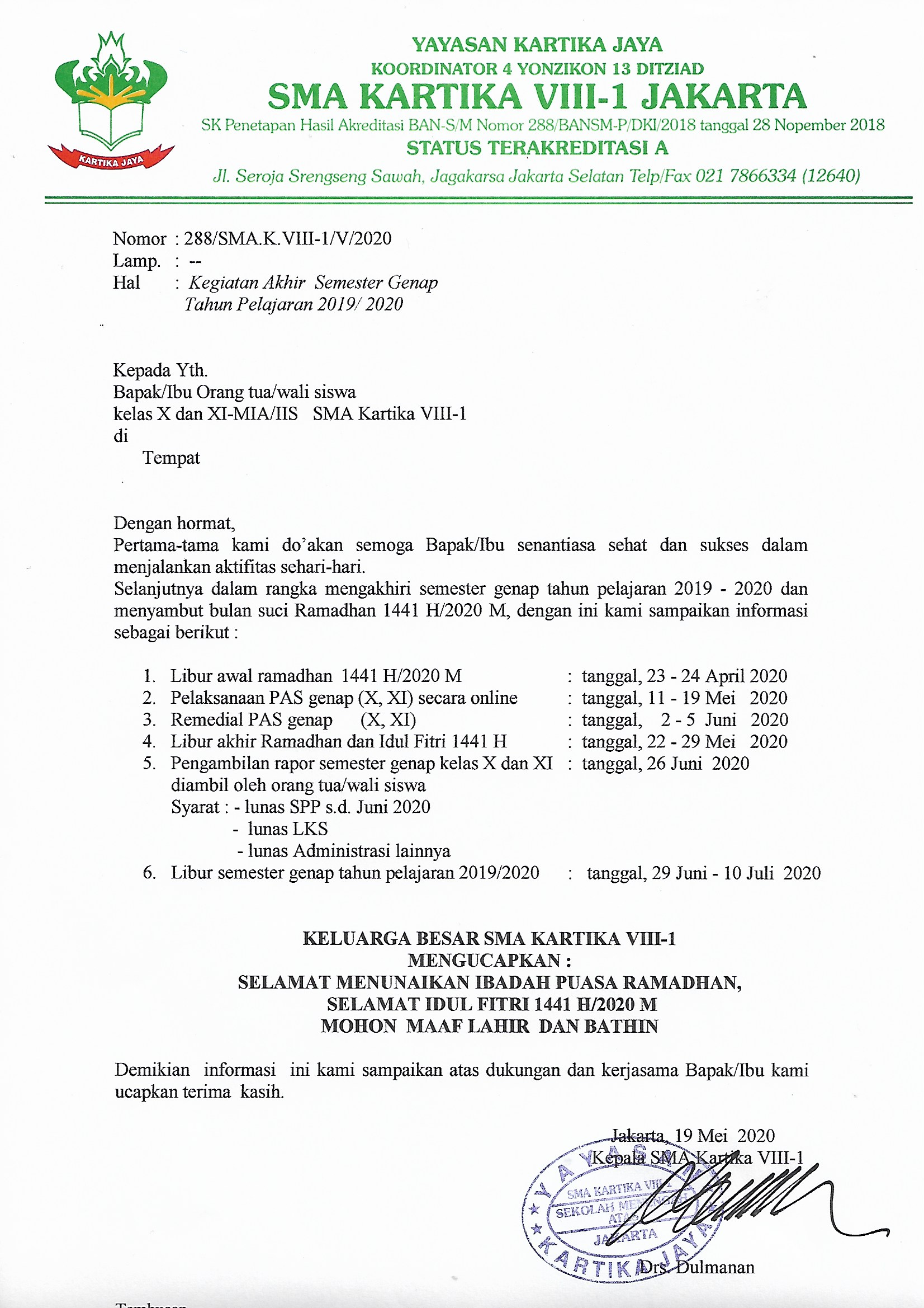 Detail Contoh Surat Edaran Libur Hari Raya Idul Fitri Nomer 29