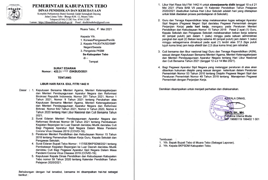 Detail Contoh Surat Edaran Libur Hari Raya Idul Fitri Nomer 48