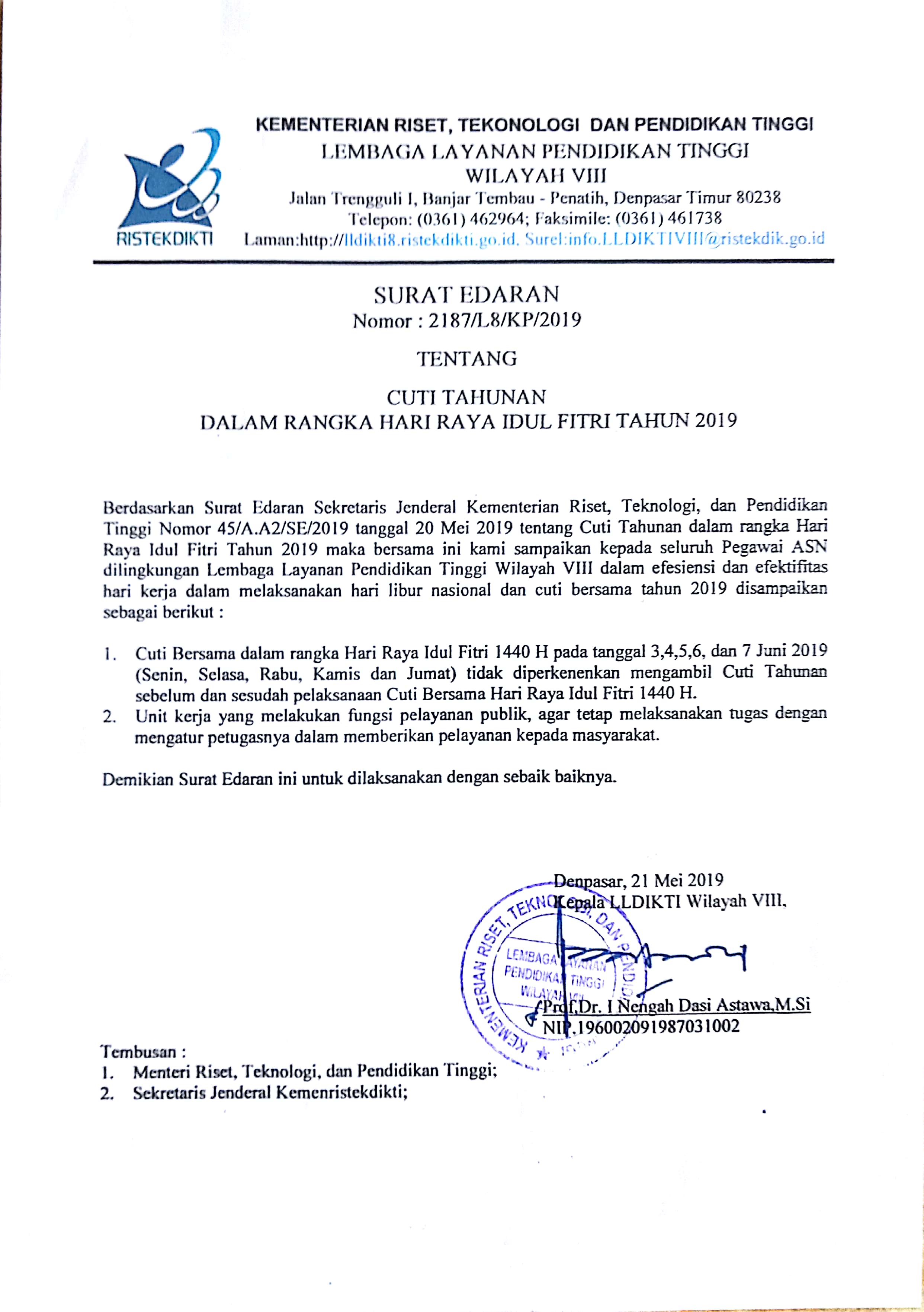 Detail Contoh Surat Edaran Libur Hari Raya Idul Fitri Nomer 8