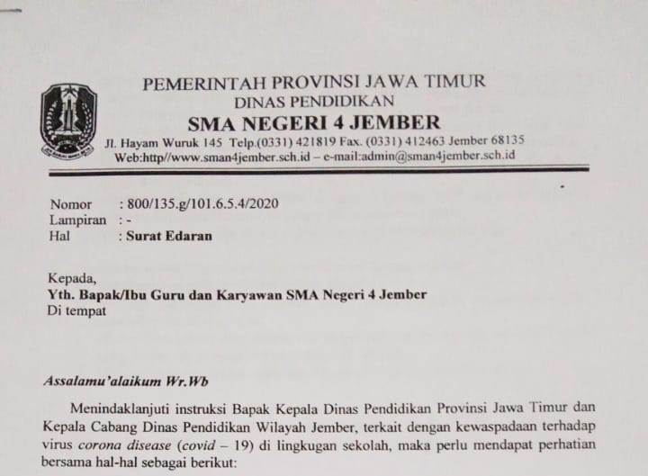 Detail Contoh Surat Edaran Libur Sekolah Nomer 12