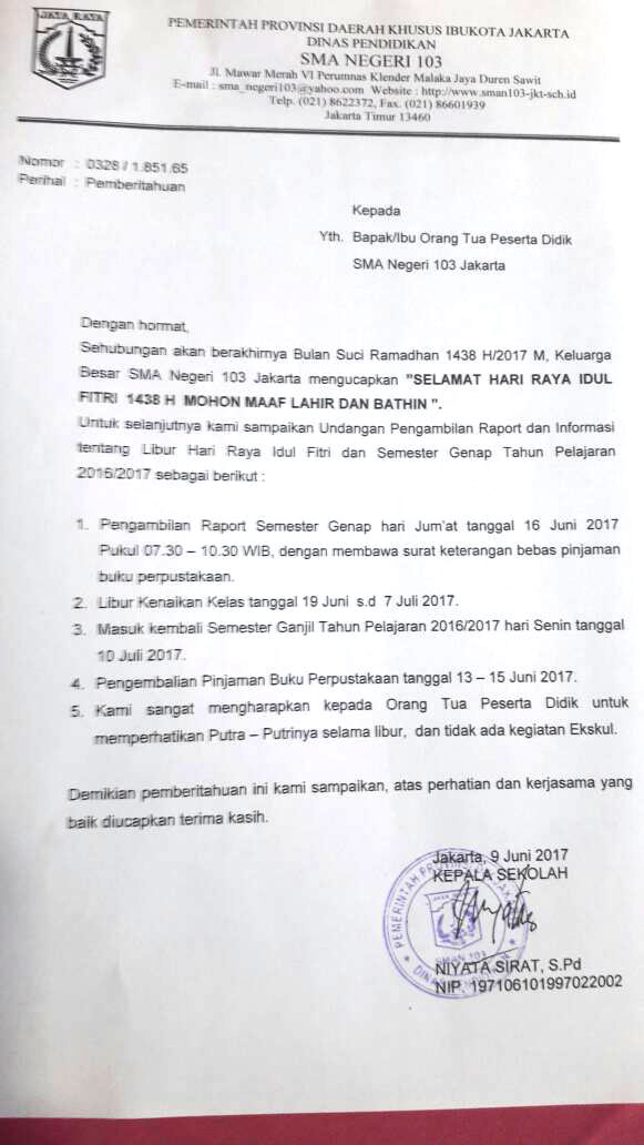 Detail Contoh Surat Edaran Pemberitahuan Libur Nomer 39