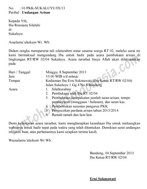 Detail Contoh Surat Edaran Pemberitahuan Rt Nomer 22