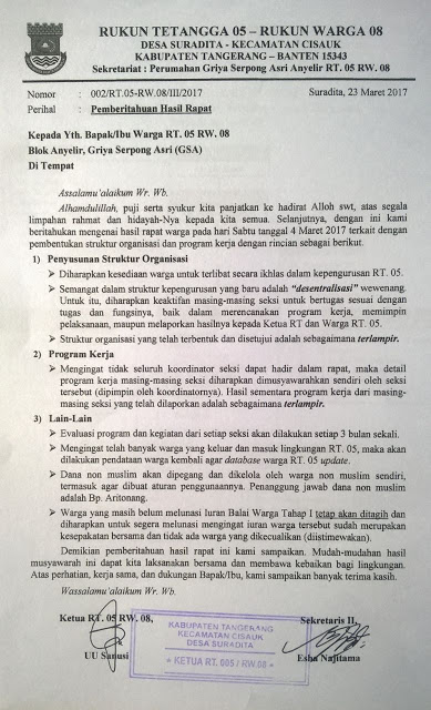 Detail Contoh Surat Edaran Pemberitahuan Rt Nomer 33