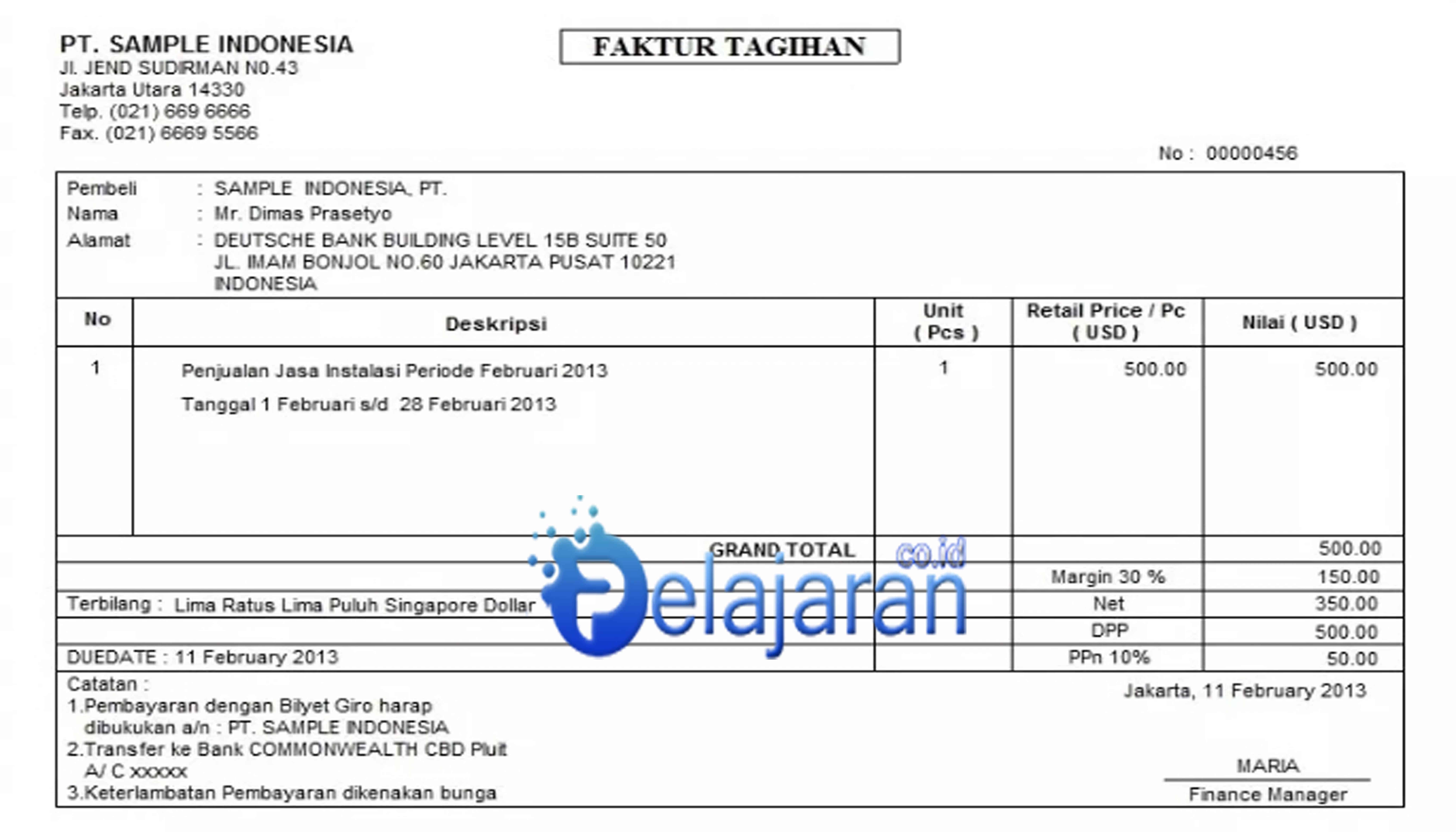 Detail Contoh Surat Faktur Nomer 45