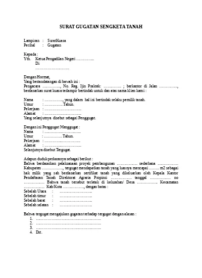 Detail Contoh Surat Gugatan Ke Pengadilan Agama Nomer 50