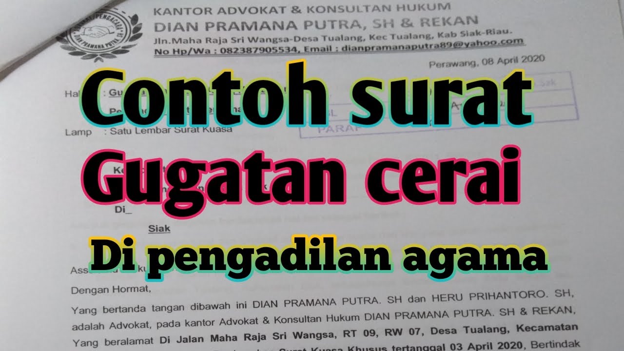 Detail Contoh Surat Gugatan Ke Pengadilan Agama Nomer 54