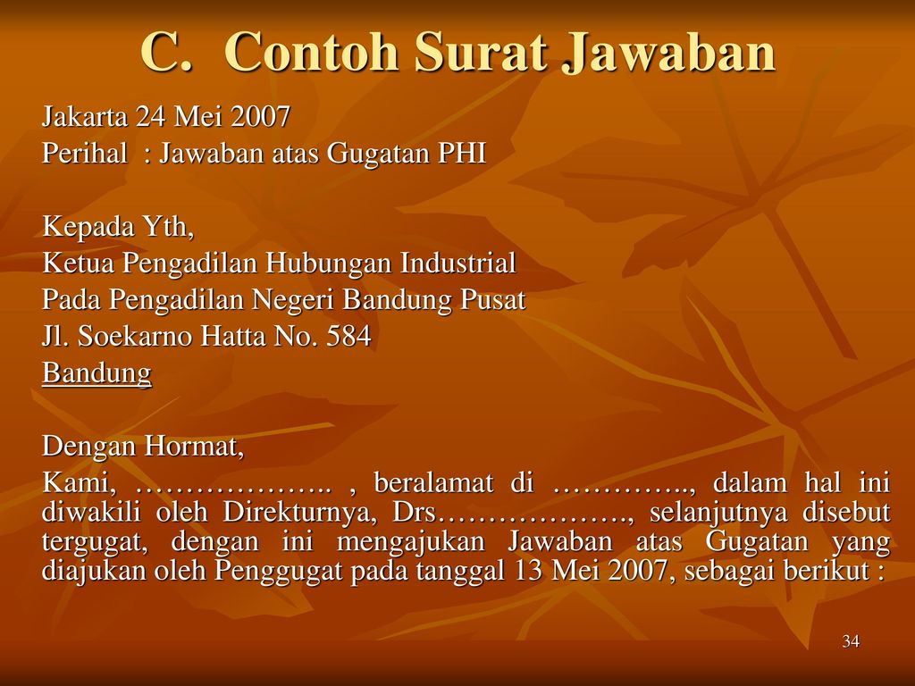 Detail Contoh Surat Gugatan Phi Nomer 26