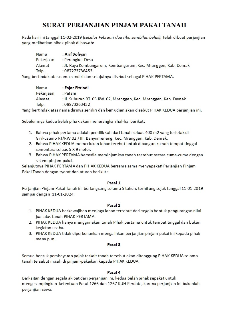 Detail Contoh Surat Hak Guna Bangunan Nomer 31