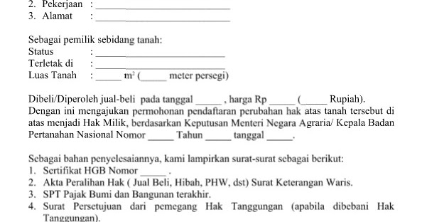 Detail Contoh Surat Hak Milik Tanah Nomer 52