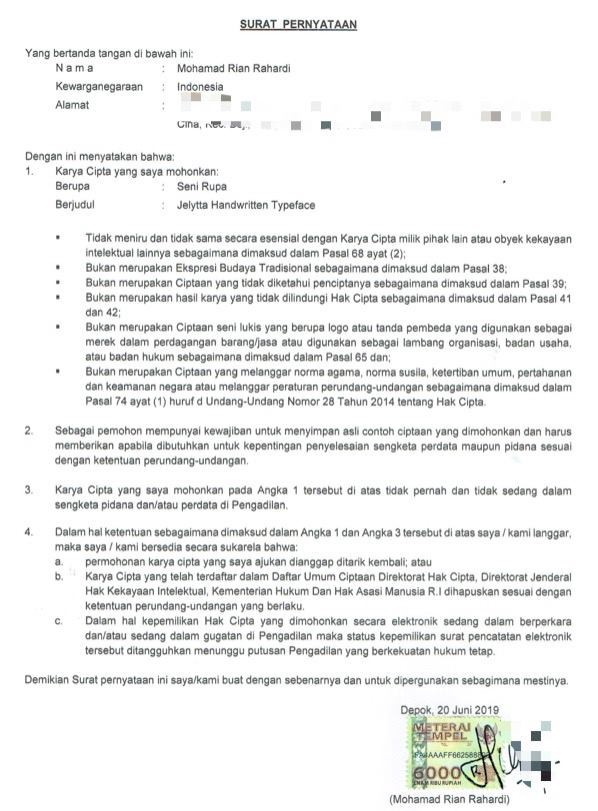 Detail Contoh Surat Hak Paten Nomer 30