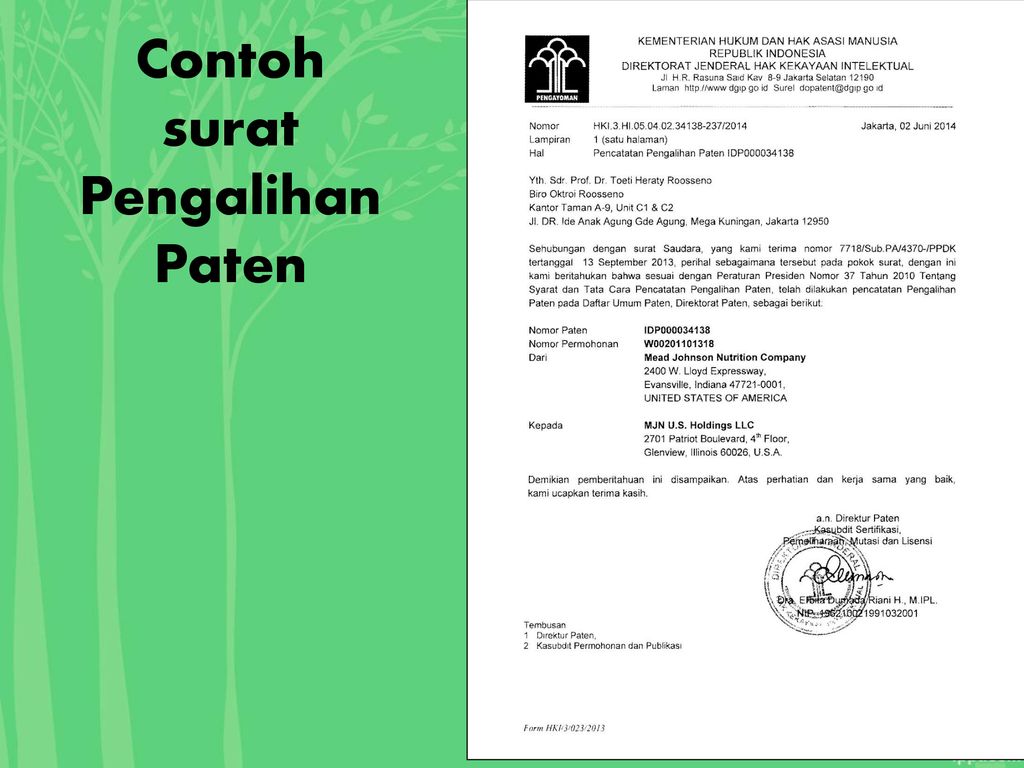 Detail Contoh Surat Hak Paten Nomer 43