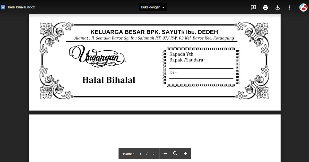 Detail Contoh Surat Halal Bihalal Nomer 39