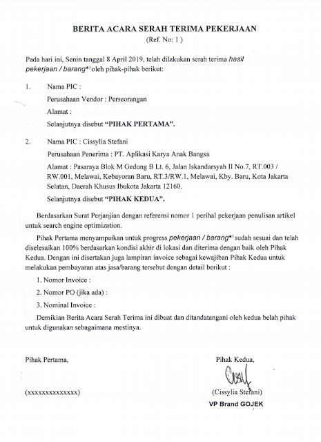 Detail Contoh Surat Handover Pekerjaan Nomer 6