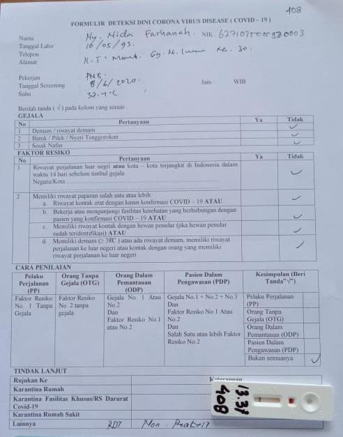 Detail Contoh Surat Hasil Rapid Test Nomer 16