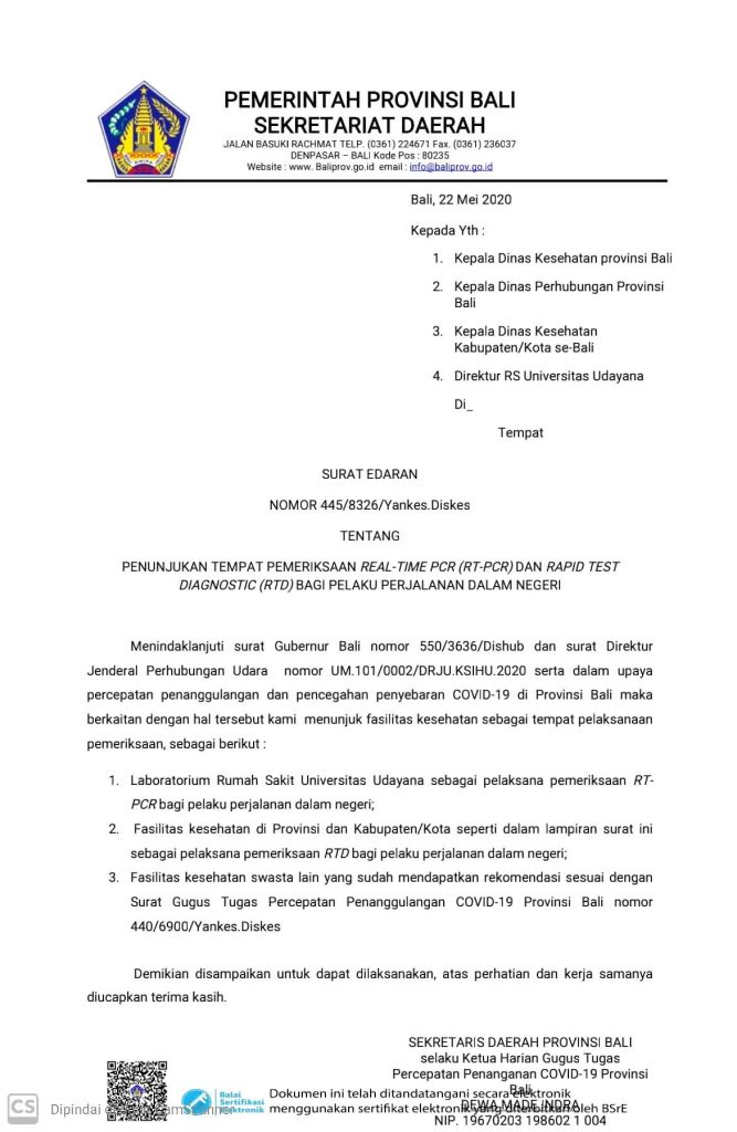 Detail Contoh Surat Hasil Rapid Test Nomer 18