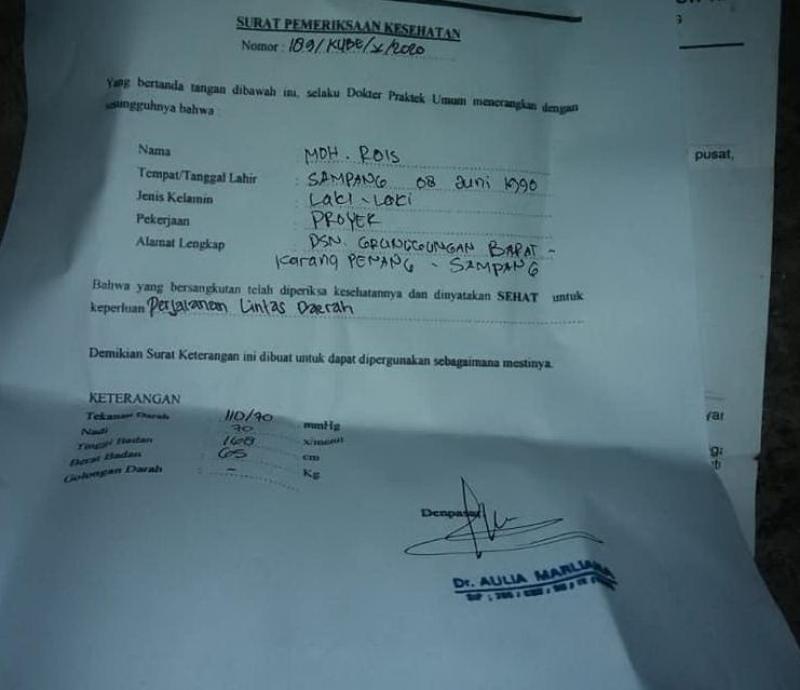 Detail Contoh Surat Hasil Rapid Test Nomer 36