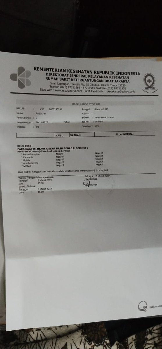 Detail Contoh Surat Hasil Tes Dna Nomer 23