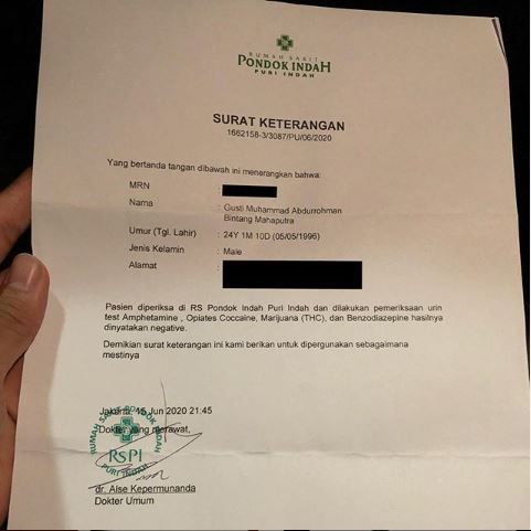 Detail Contoh Surat Hasil Tes Keperawanan Nomer 6