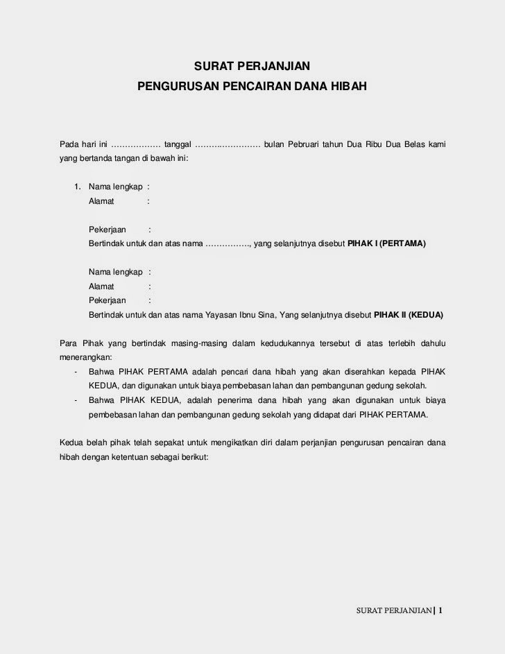 Download Contoh Surat Hibah Tanah Doc Nomer 51