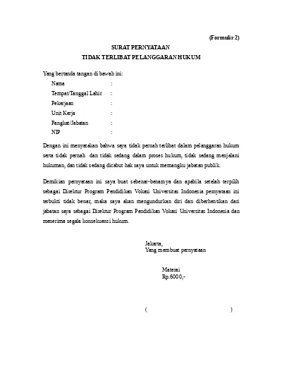 Detail Contoh Surat Hukum Nomer 54