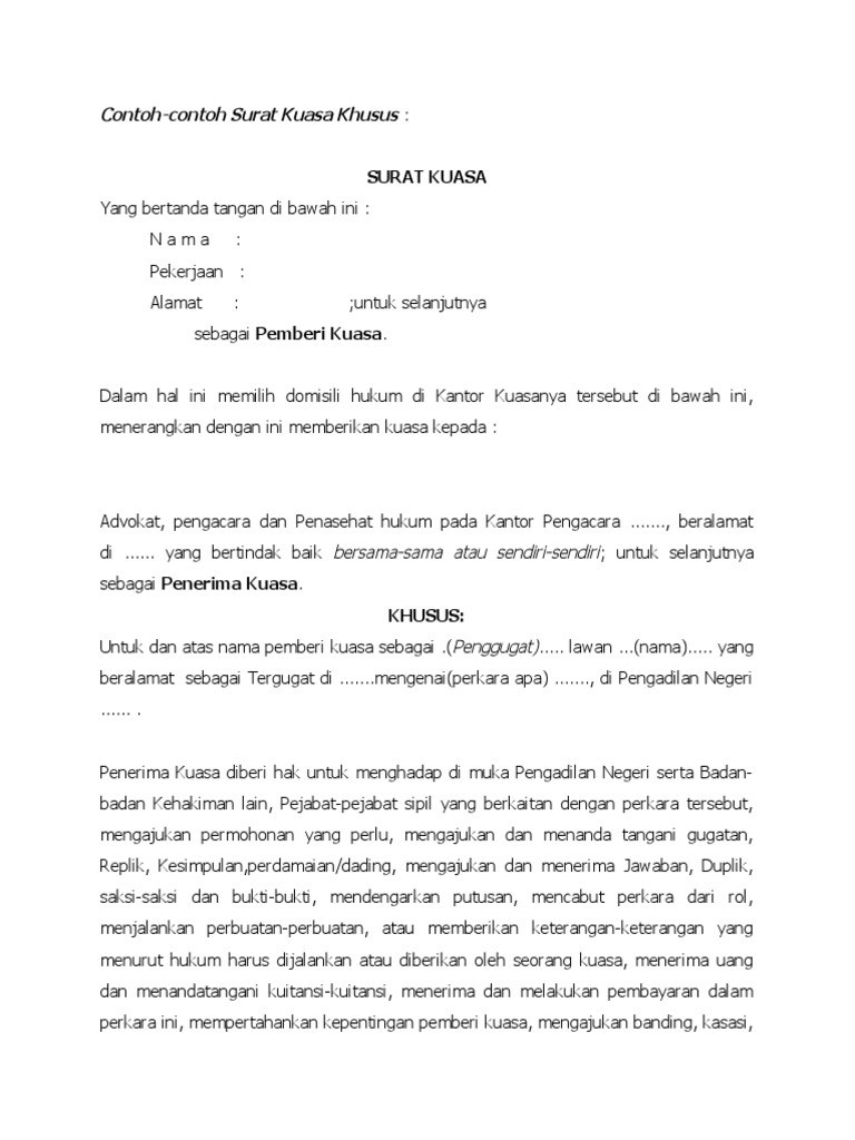 Detail Contoh Surat Hukum Nomer 55