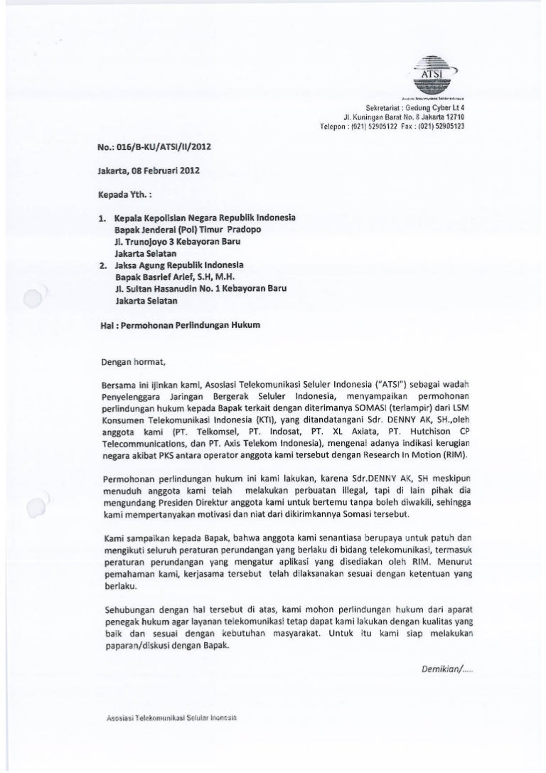 Detail Contoh Surat Hukum Nomer 9