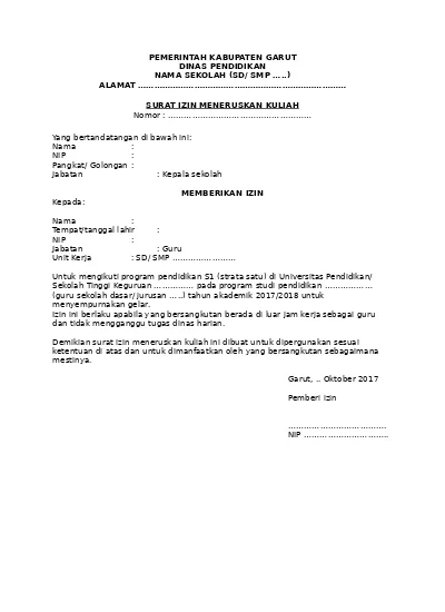 Detail Contoh Surat Ijin Nomer 23