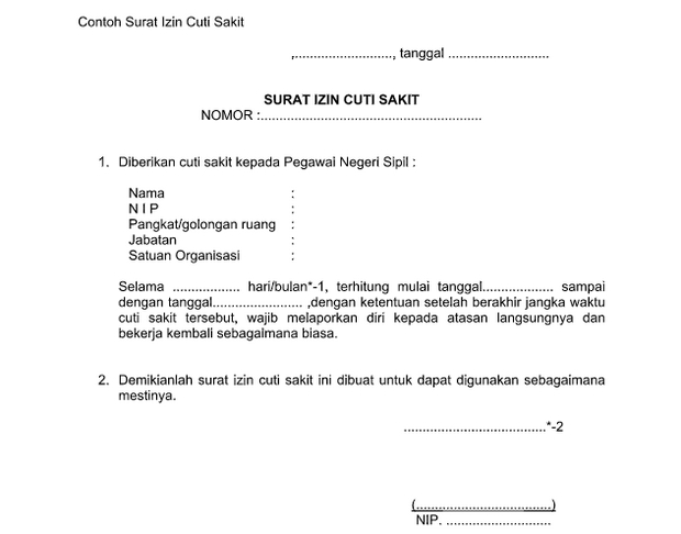 Detail Contoh Surat Ijin Cuti Kerja Nomer 51