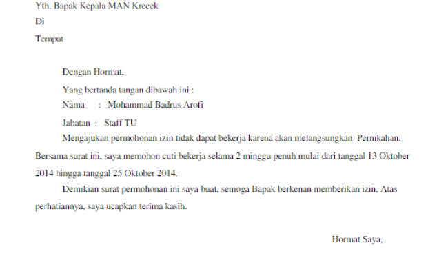 Detail Contoh Surat Ijin Menikah Nomer 53