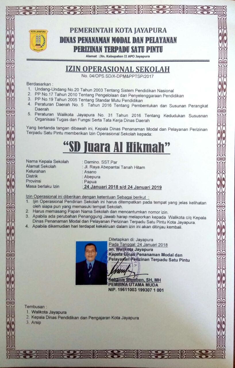 Detail Contoh Surat Ijin Operasional Sekolah Nomer 17