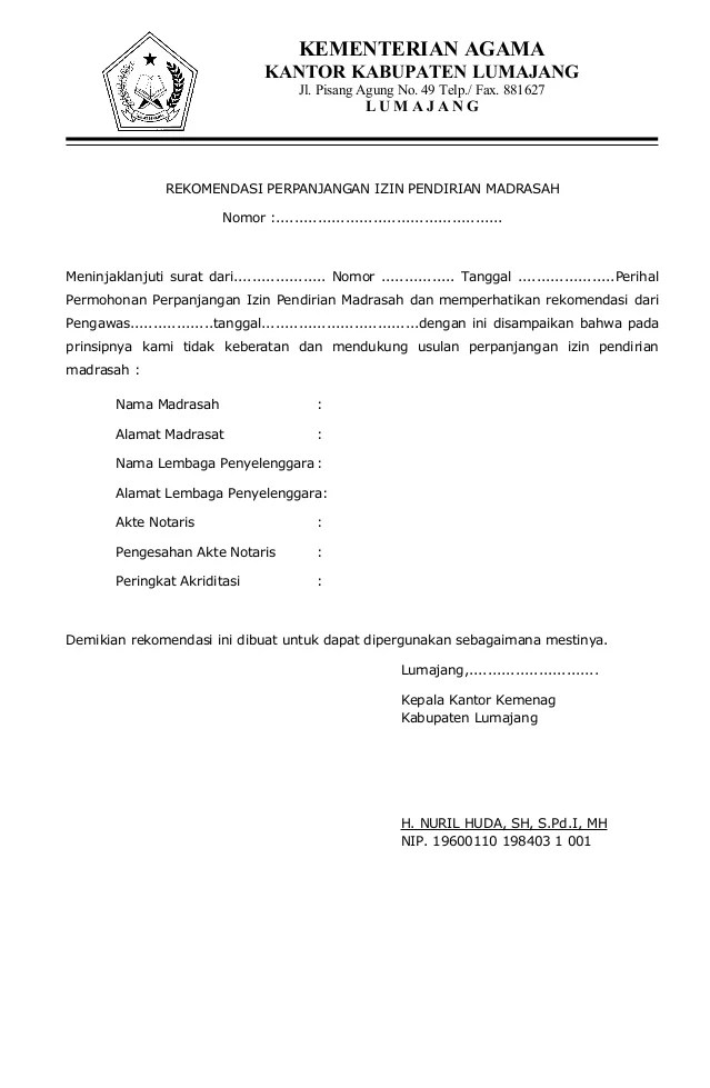 Detail Contoh Surat Ijin Operasional Sekolah Nomer 21