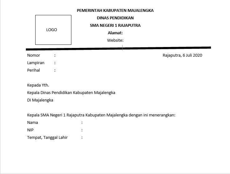 Detail Contoh Surat Ijin Resmi Nomer 55