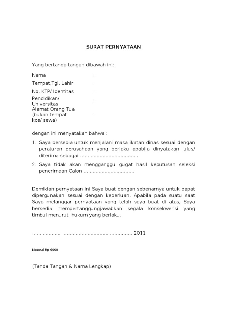 Detail Contoh Surat Ikatan Dinas Perusahaan Nomer 4