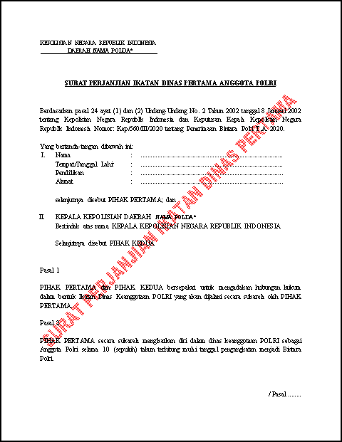 Detail Contoh Surat Ikatan Dinas Perusahaan Nomer 8