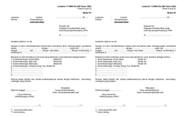 Detail Contoh Surat Imunisasi Nikah Nomer 34