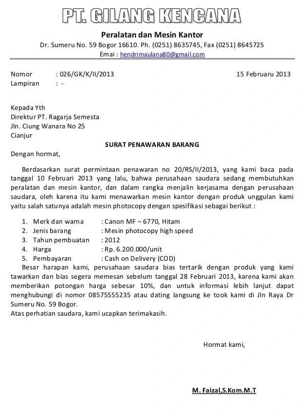 Detail Contoh Surat Indented Style Nomer 33