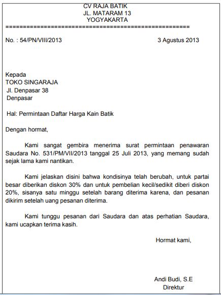 Detail Contoh Surat Indonesia Baru Nomer 21