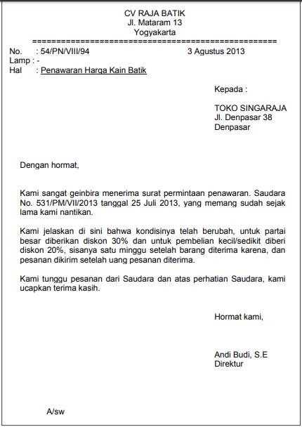 Detail Contoh Surat Indonesia Baru Nomer 8