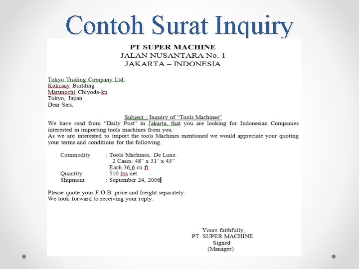 Detail Contoh Surat Inquiry Letter Nomer 39