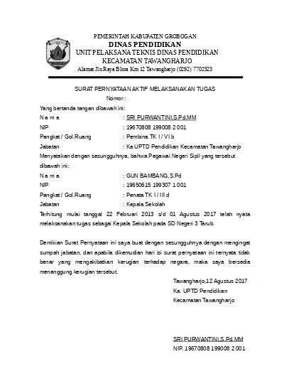 Detail Contoh Surat Integritas Nomer 36