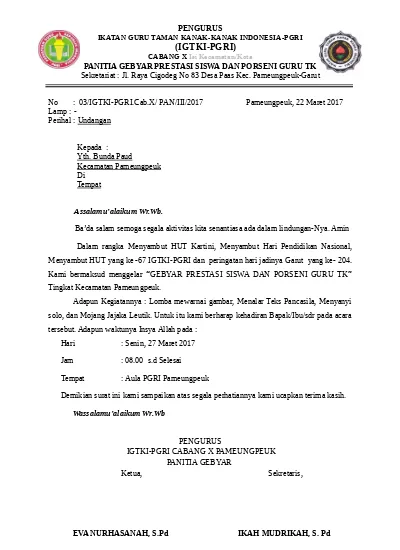Detail Contoh Surat Invitation Nomer 45