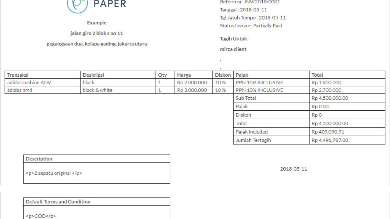 Detail Contoh Surat Invoice Pembayaran Nomer 21